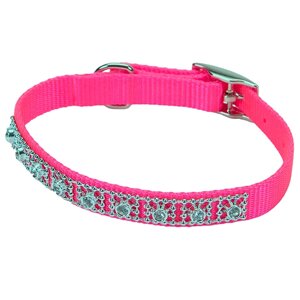 Нашийник зі стразами для собак Coastal Jeweled 20x25 см Рожевий (76484780509)