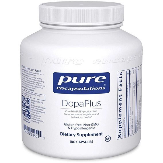 Комплекс для профілактики роботи головного мозку Pure Encapsulations Dopa. Plus 180 Caps PE-01455 - роздріб