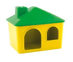 Будинок для хом'яка пластиковий Природа 13 x 10 x 7,5 см Жовто-зелений (4823082402779)