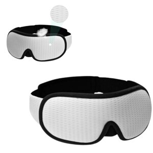 Маска для сну з дихаючого матеріалу та беруші в комплекті No Brand Білий (AFT-White)