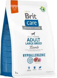 Корм для собак великих порід Brit Care Dog Hypoallergenic Adult Large Breed гіпоалергенний з ягням 3 кг