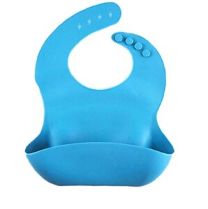 Слинявчик силіконовий VOLRO 30х23 см Синій (vol-1825)