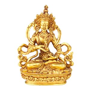 Статуя HandiCraft Ваджрасаттва тиб. Дордже Семпа Бронза позолота Непал 9 см (23860)