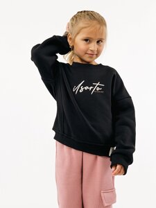 Світшот для дівчинки 128 чорний Viollen Girl kids ЦБ-00230208