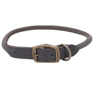 Круглий шкіряний нашийник для собак Coastal CircleхT Round Dog Collar 1.6х60 см Коричневий (76484321856