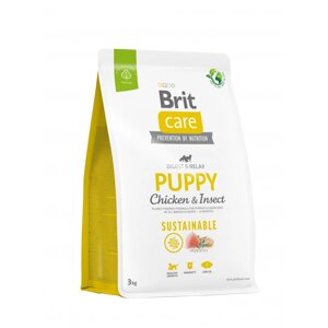 Сухий корм для цуценят Brit Care Dog Sustainable Puppy з куркою та комахами 3 кг (172170)