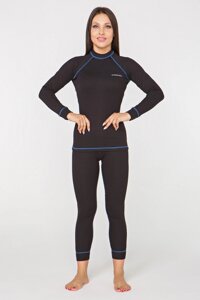 Термобілизна повсякденне жіноче Radical Rock S Чорне з синім (r0432)