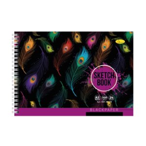 Скетчбук BLACK Апельсин СББ-А5-24 А5 24 аркуші Feathers