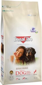 Сухий корм для собак BonaCibo Adult Dog High Energy Chicken Rice with Anchovy з м'ясом курки анчоусами та рисом 4 кг