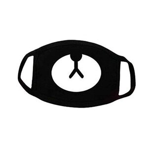 Маска Seta Decor c Мордочкою Emoji Anime Panda K-Pop чорна (6542)