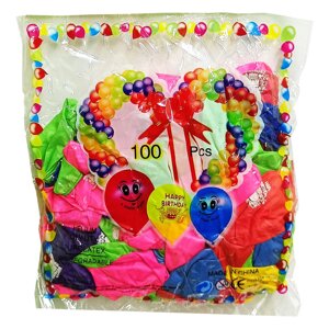 Повітряні Кулі "Смайл" Bambi 11-92 мікс кольорів 100 штук