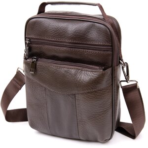 Месенджер чоловічий вертикальний Vintage 20394 Коричневий 19х25,5х5,5 см