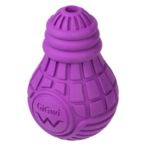 Іграшка для собак GiGwi Лампочка гумова Bulb Rubber L 13 х 9 см Фіолетовий (2338)