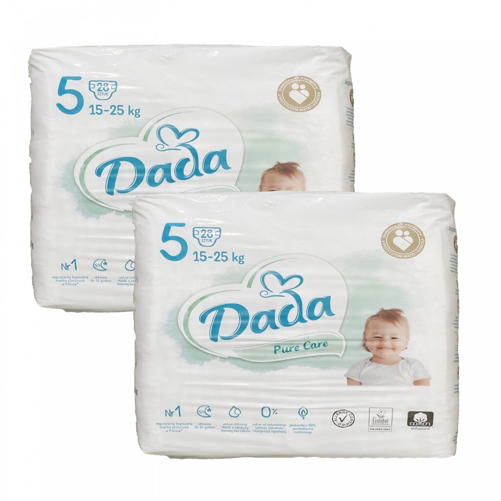 Підгузки Dada Pure Care 5 (15-25 кг) 56 шт від компанії Лізок - фото 1