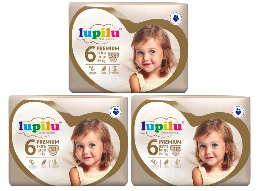 Підгузки Lupilu Premium Extra large 6 15+ кг 114 шт від компанії Лізок - фото 1