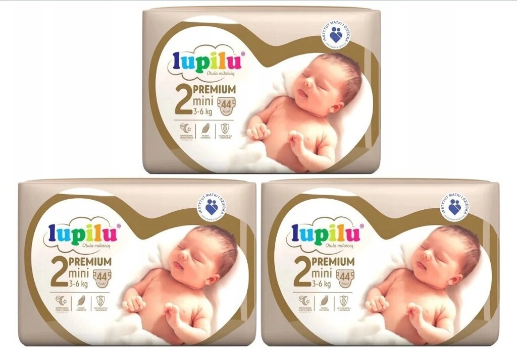 Підгузки Lupilu Premium Mini 2 3-6 кг 132 шт. від компанії Лізок - фото 1
