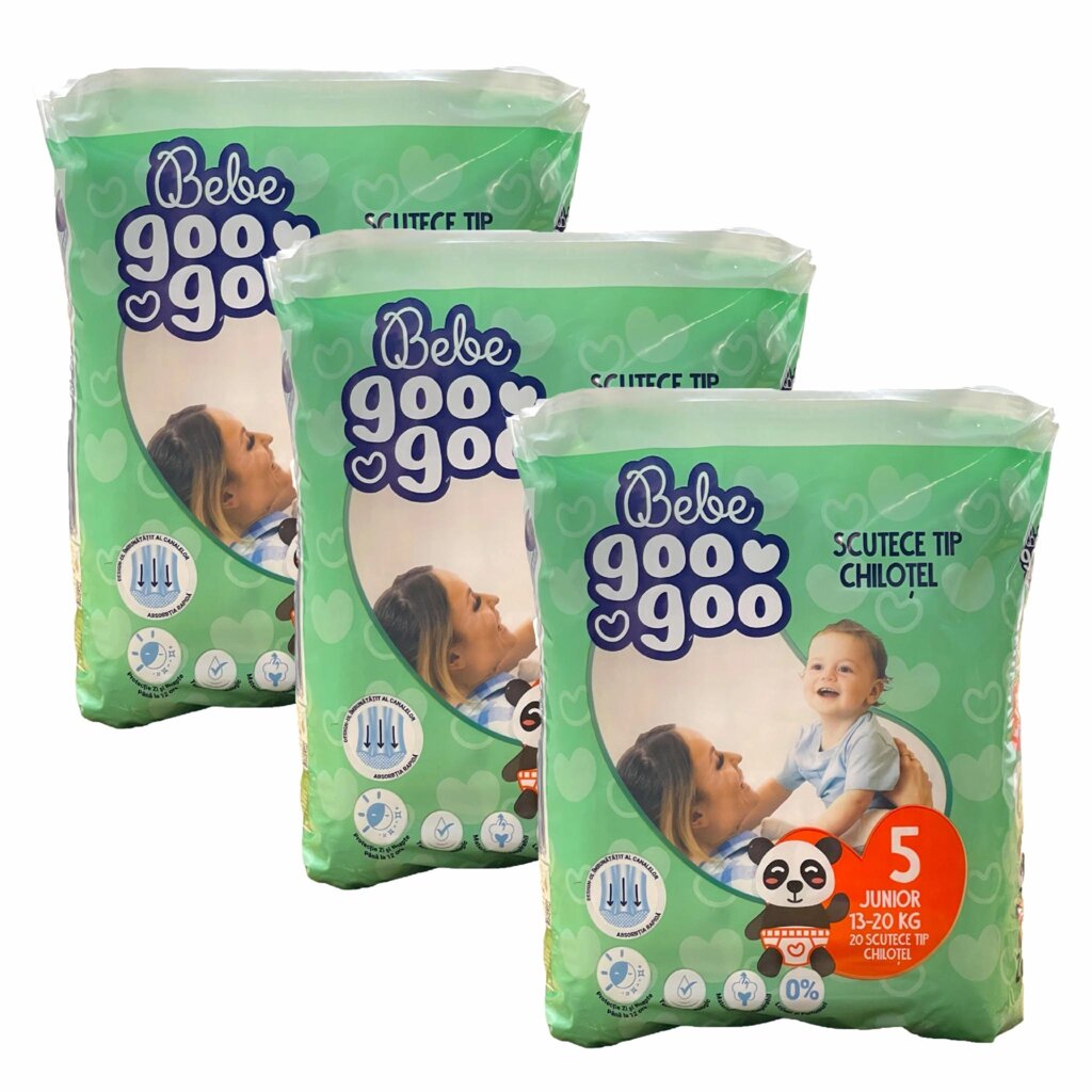 Підгузки-трусики Bebe Goo Goo 5 (13-20 кг) 60 шт від компанії Лізок - фото 1