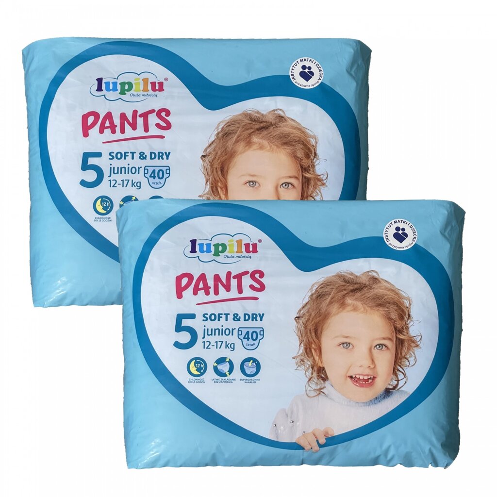 Підгузки трусики Lupilu soft&dry 5 Junior 12-17 кг 80 шт від компанії Лізок - фото 1