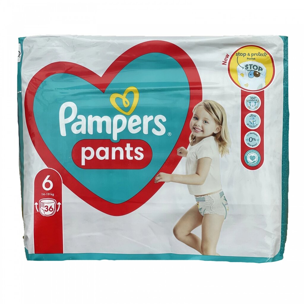 Підгузки-трусики Pampers Pants 6 (14-19 кг) 36 шт від компанії Лізок - фото 1