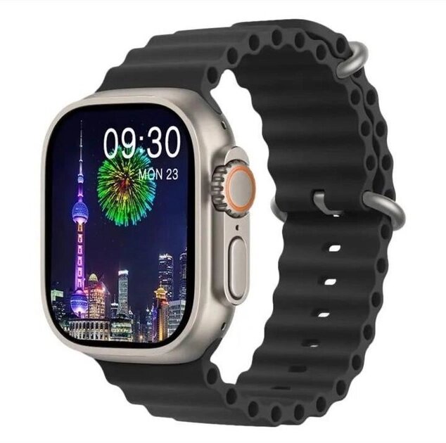 Розумний сенсорний смарт-годинник HK 8 pro Max Ultra Українське меню Black (16079-hbr) від компанії Лізок - фото 1