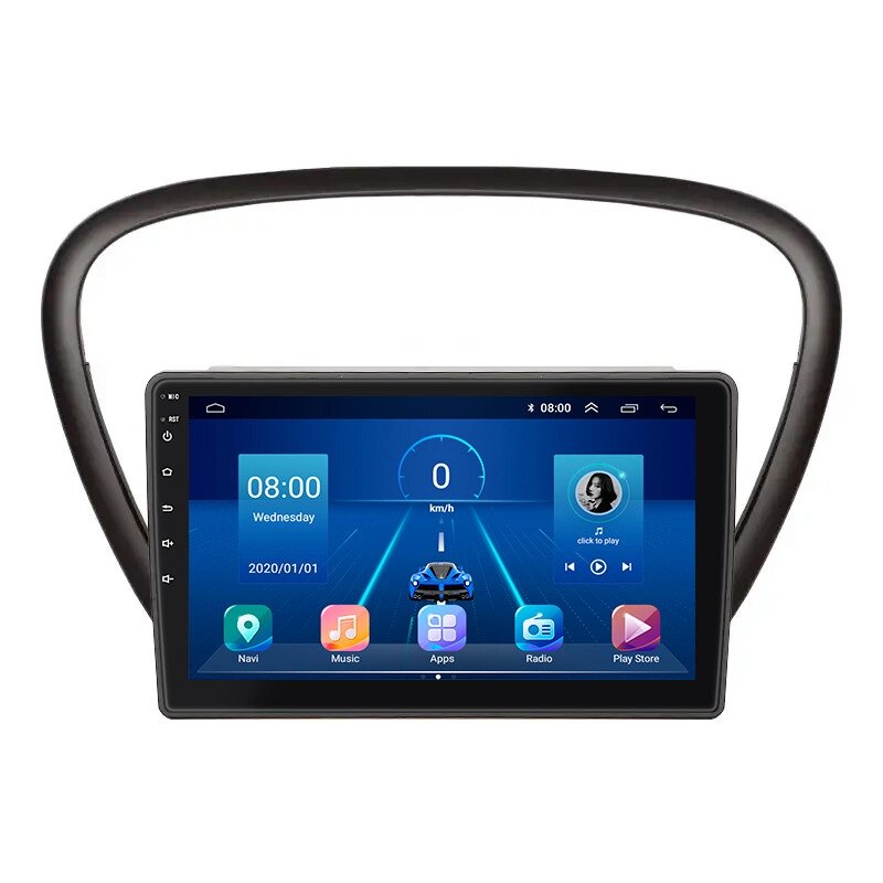 Штатна магнітола Lesko для Peugeot 607 I Рестайлінг 2004-2010 9" 6/128Gb 4G Wi-Fi GPS Top (10900-68185) від компанії Лізок - фото 1