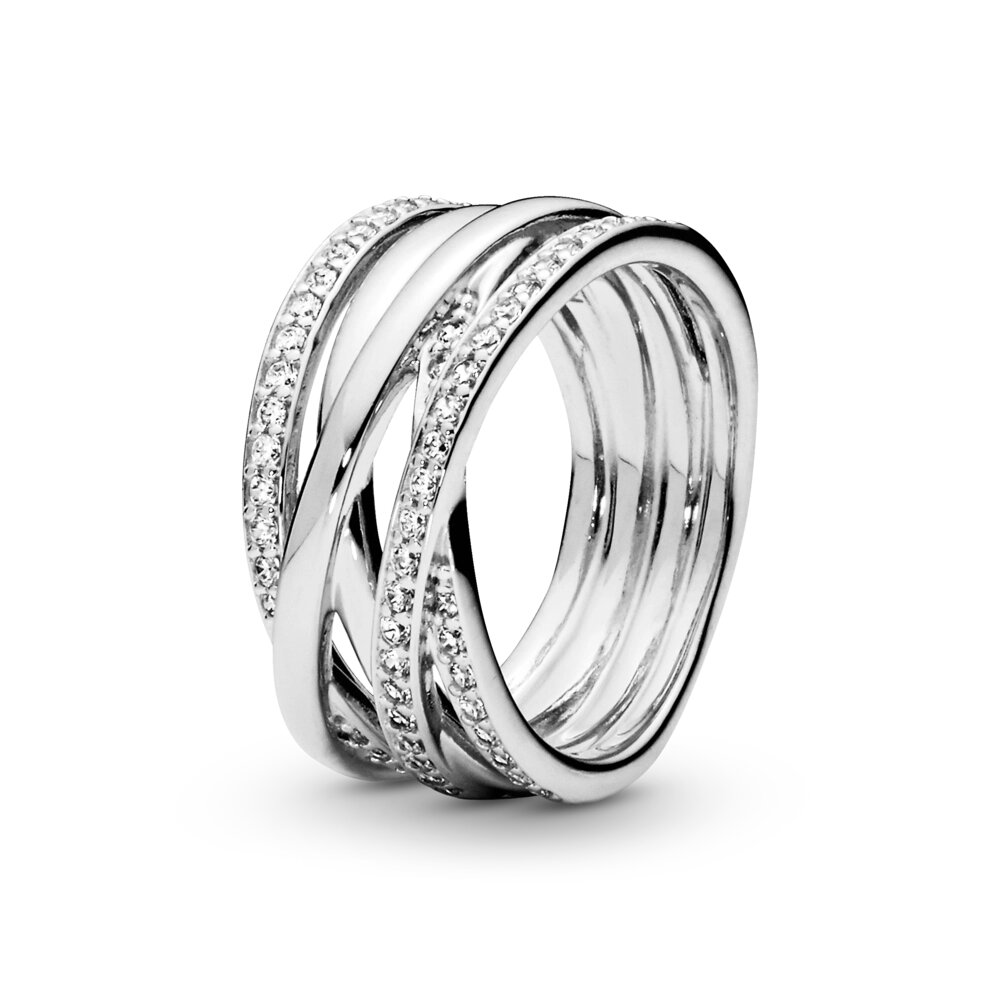 Срібне кільце Pandora 190919CZ 58 від компанії Лізок - фото 1