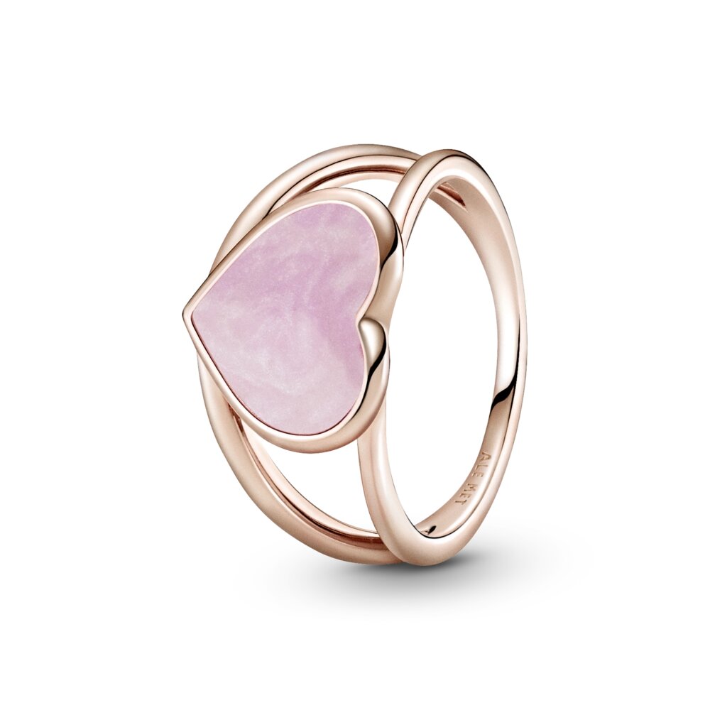 Срібне кільце Pandora Rose Рожеве серце із завитком 189263C01 50 від компанії Лізок - фото 1