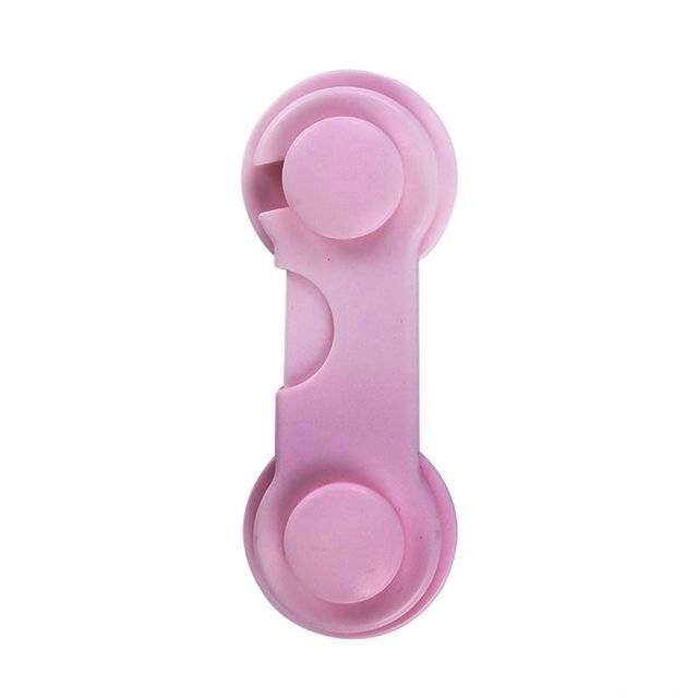 Замок на меблі захист від дітей, блокатор для ящиків Keychain 9,5см Pink (16047-hbr) від компанії Лізок - фото 1
