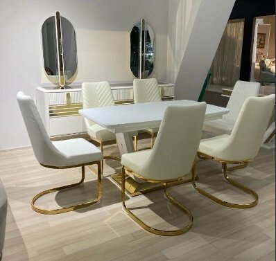 Обідній стілець ALICANTE -3 (Аліканте) Tes Mobili, біла екошкіра від компанії Інтернет каталог меблів - Меблі Всім - фото 1