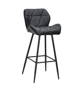 Стілець барний на металевих ніжках PARIS BAR 75-ML екошкіра, чорний