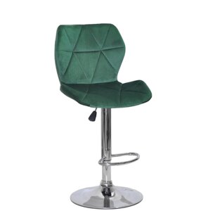 Стілець барний поворотний на одній ніжці TORINO BAR CH- BASE оксамит, зелений в-1036