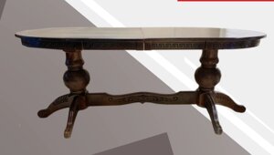 Стіл обідній овальний розкладний Неаполь MIR, колір горіх