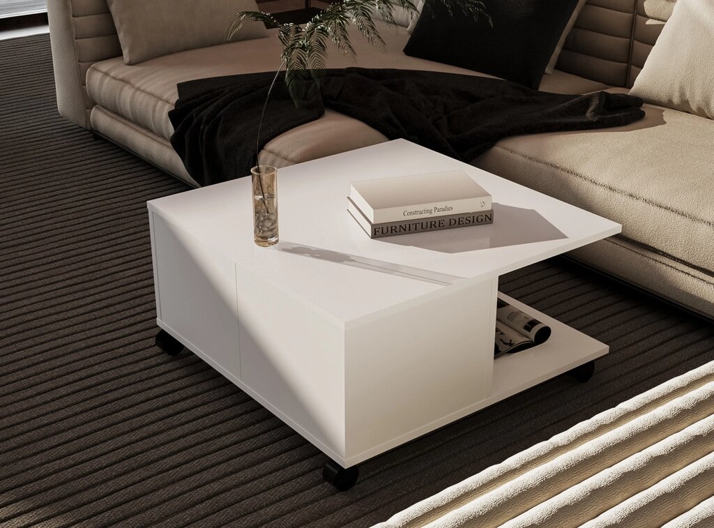 Столик журнальний Twin 1 Accord, колір білий від компанії Інтернет каталог меблів - Меблі Всім - фото 1