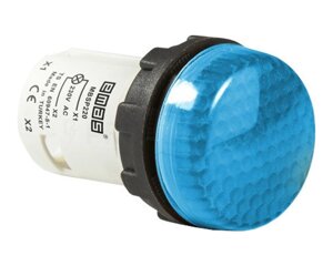 Моноблочна світлосигнальна арматура світлодіодна 220В синя (пористу скло)