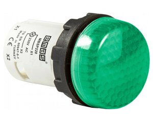 Моноблочна світлосигнальна арматура світлодіодна 220В зелена (пористу скло)