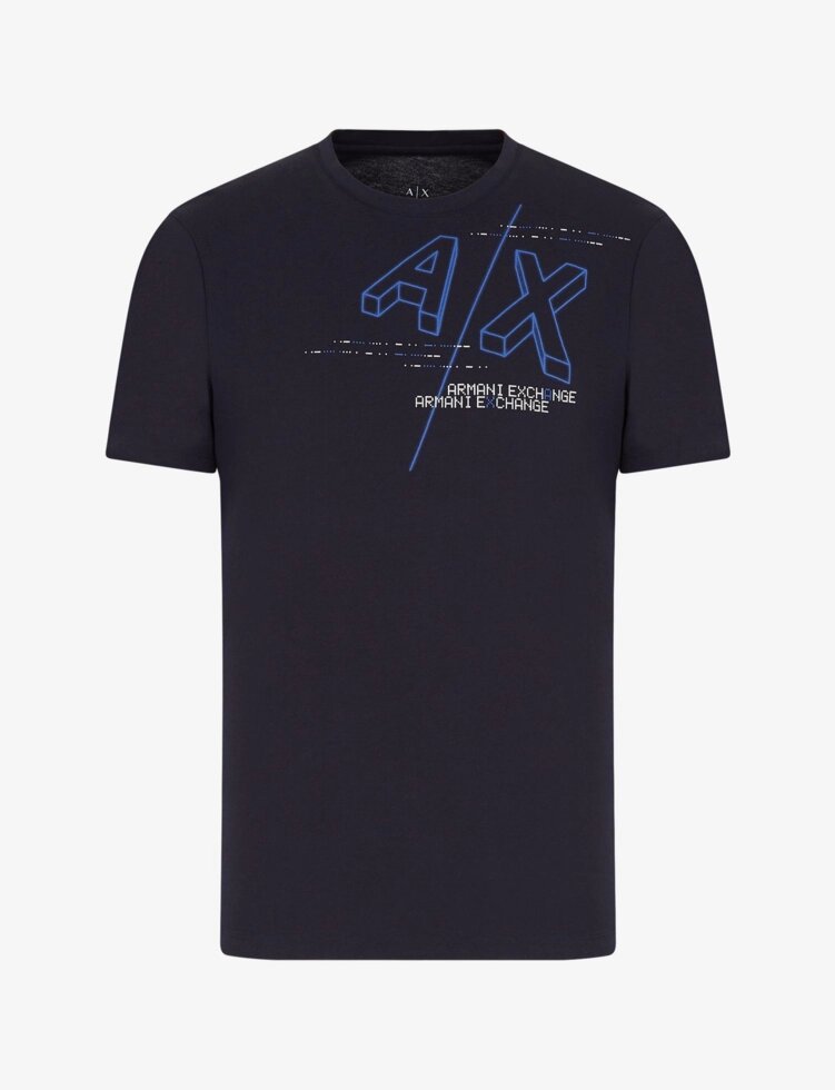 Футболка Armani Exchange Regular Fit Tee 6HZTFA-ZJBVZ bl (размер M) ##от компании## "sonic" - ##фото## 1