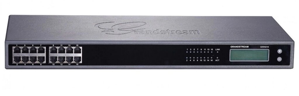 Grandstream GXW4216 - VoIP-шлюз з 16 портами FXS від компанії РГЦ: IP-телефонія, call-центр, відеоконферецзв'язок - фото 1
