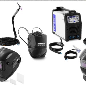 Зварювальний апарат ALU - 200 А - Робочий цикл 80%Зварювальний шолом X-Metal