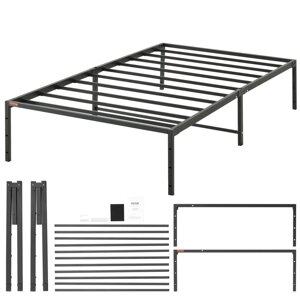 Платформне ліжко VEVOR Сталеве металеве решітчасте ліжко Рама ліжка 272 кг Вантажопідйомність рами ліжка 1955 x 1040 x