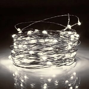 Гірлянда Gedoni 10м на 3 батарейках, світить Білим №03-101