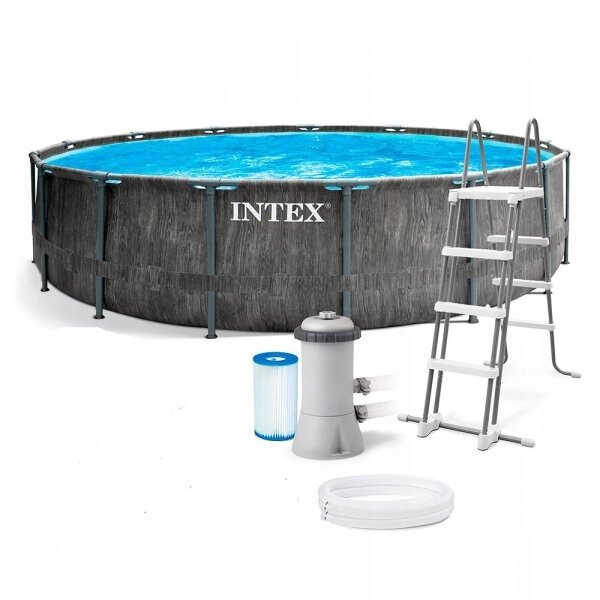 Круглий каркасний басейн Intex 26744 (549 * 122 см, 24311 л) з картриджних фільтр-насосом від компанії Інтернет магазин «Во!» www. wo-shop. com. ua - фото 1