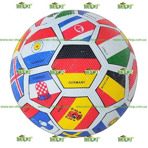 М'яч футбольний VA 0004 FLAG, розмір 5, гума від компанії Інтернет магазин «Во!» www. wo-shop. com. ua - фото 1