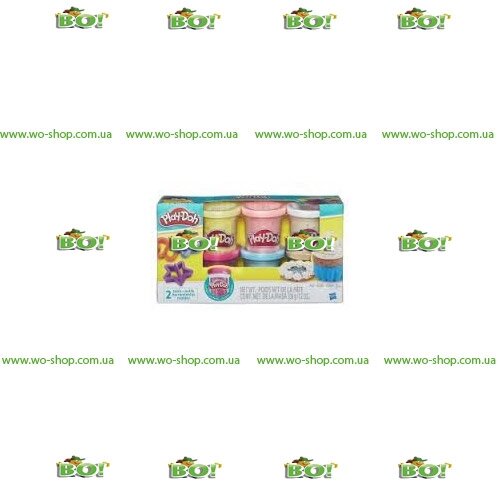 Набір пластиліну з конфетті Play-Doh B3423, 6 баночок від компанії Інтернет магазин «Во!» www. wo-shop. com. ua - фото 1