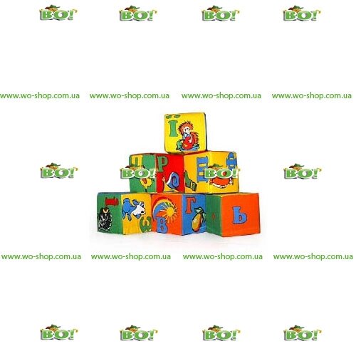 Набор мягких кубиков 6 шт "Абетка", Розумна Іграшка від компанії Інтернет магазин «Во!» www. wo-shop. com. ua - фото 1