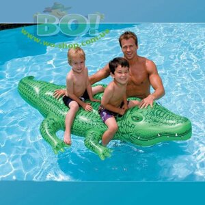 Надувная игрушка-рейдер (плотик) Intex 58562 "Крокодил"203*114 см)