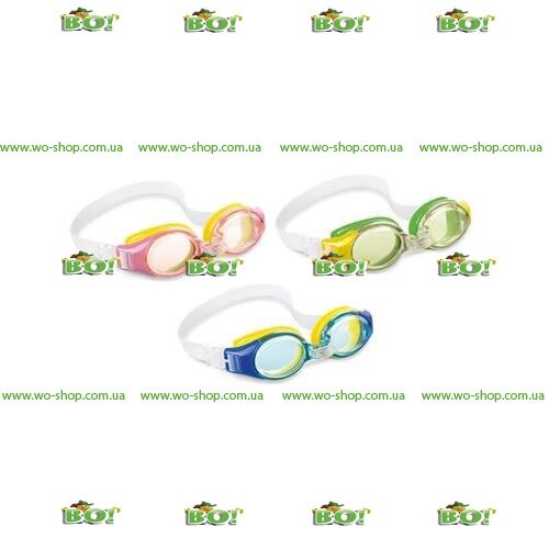 Окуляри для плавання Intex 55601 "Junior Goggles" (3 кольору) від компанії Інтернет магазин «Во!» www. wo-shop. com. ua - фото 1