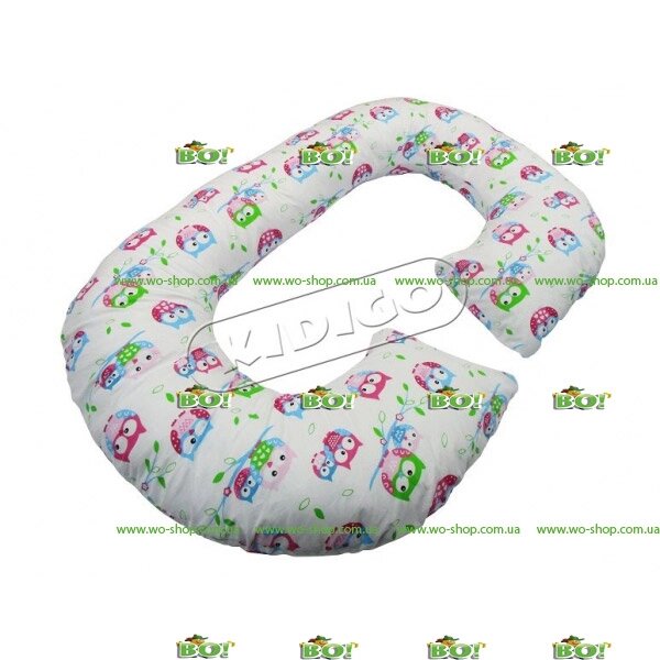 Подушка для вагітних Kidigo Рогалик з наволочкою (5 кольорів) від компанії Інтернет магазин «Во!» www. wo-shop. com. ua - фото 1