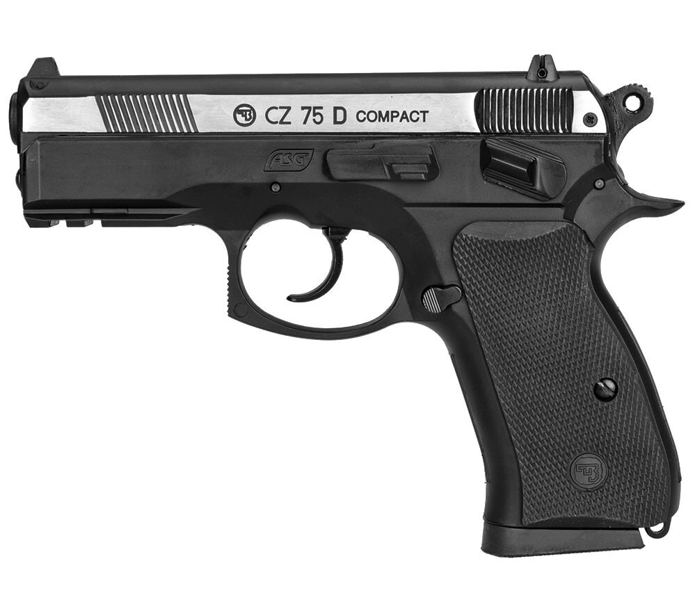 Пневматичний пістолет ASG CZ 75D Compact вставка нікель від компанії CO2 магазин - фото 1
