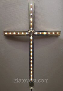 Хрест накупольний з LED підсвічуванням суцільний, 70см