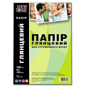 Фотопапір NewTone, глянцева 180g / m2, А4, 100л (G180.100N)